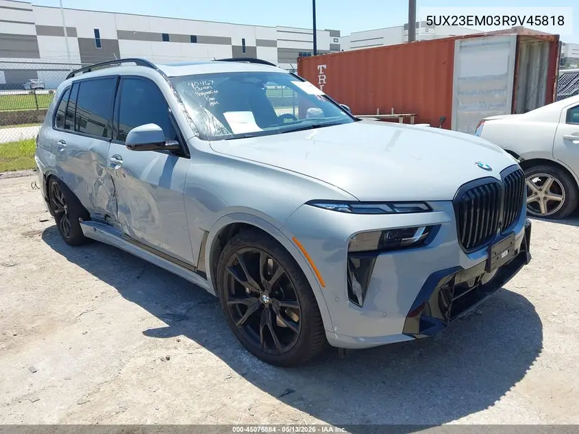 2024 BMW X7 xDrive40I VIN: 5UX23EM03R9V45818 Lot: 45075884