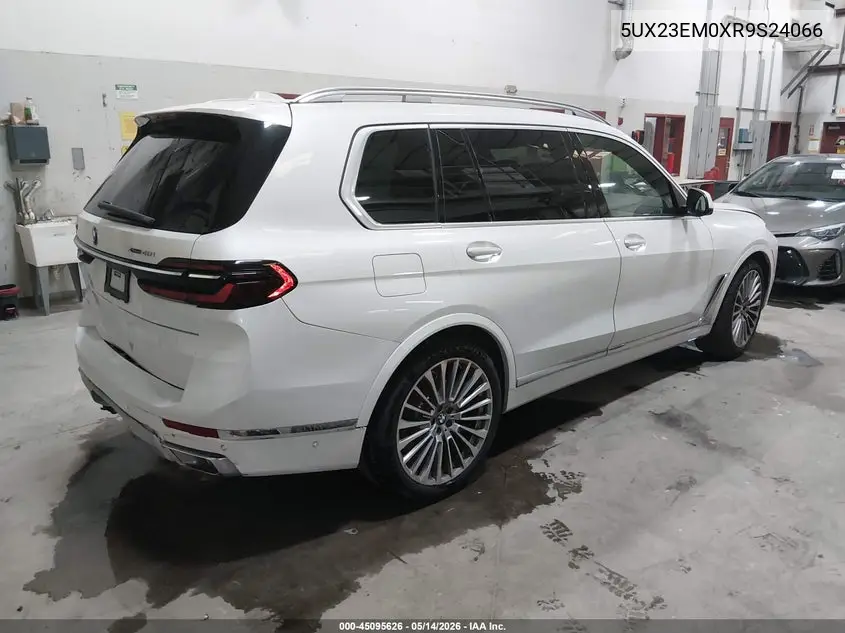 2024 BMW X7 xDrive40I VIN: 5UX23EM0XR9S24066 Lot: 45095626