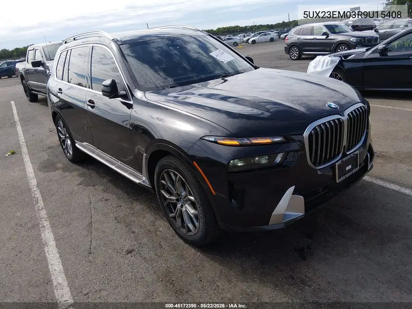 2024 BMW X7 xDrive40I VIN: 5UX23EM03R9U15408 Lot: 45172390