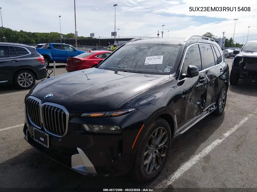 2024 BMW X7 xDrive40I VIN: 5UX23EM03R9U15408 Lot: 45172390