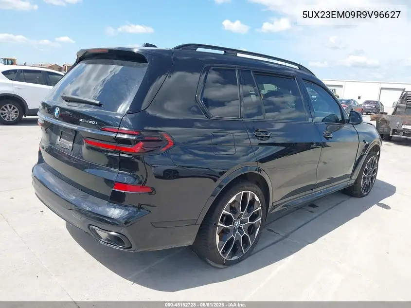 2024 BMW X7 xDrive40I VIN: 5UX23EM09R9V96627 Lot: 45192728