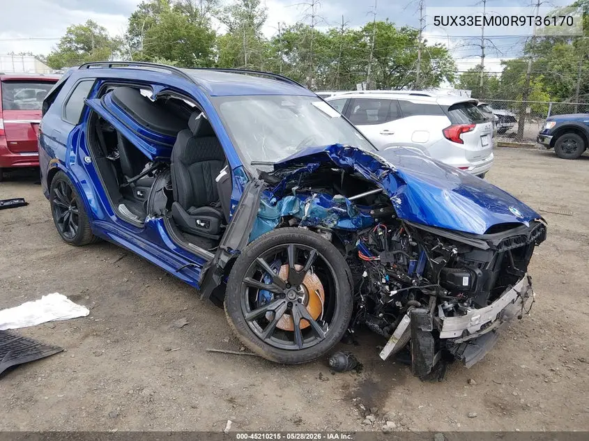2024 BMW X7 M60I VIN: 5UX33EM00R9T36170 Lot: 45210215
