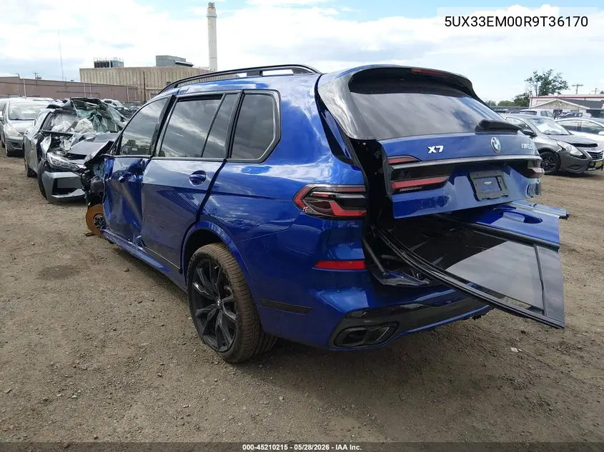 2024 BMW X7 M60I VIN: 5UX33EM00R9T36170 Lot: 45210215