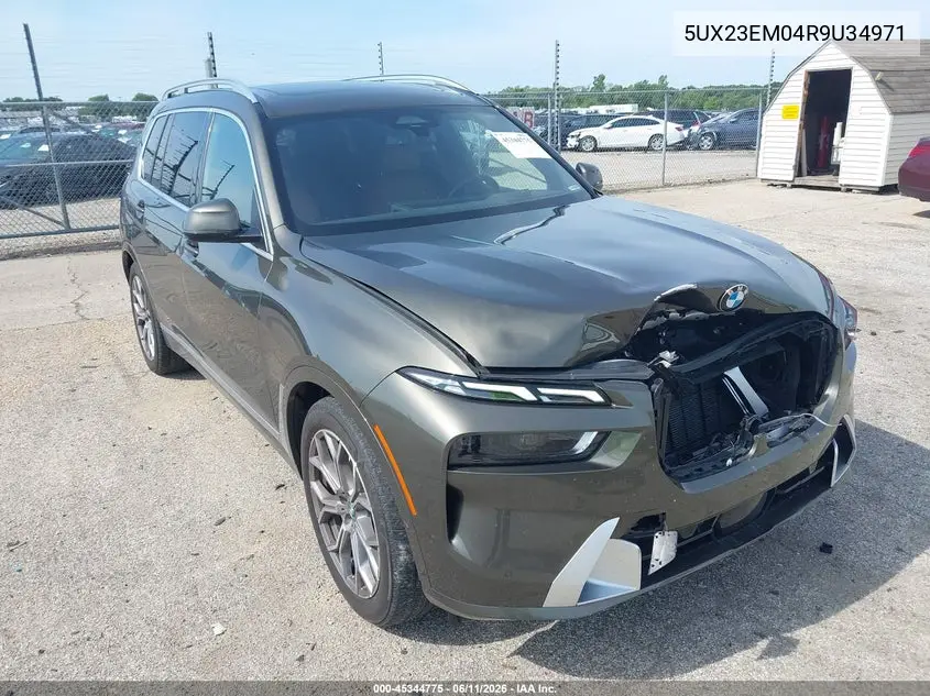 2024 BMW X7 xDrive40I VIN: 5UX23EM04R9U34971 Lot: 45344775
