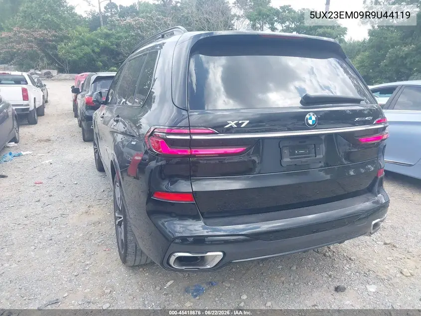 2024 BMW X7 xDrive40I VIN: 5UX23EM09R9U44119 Lot: 45418676