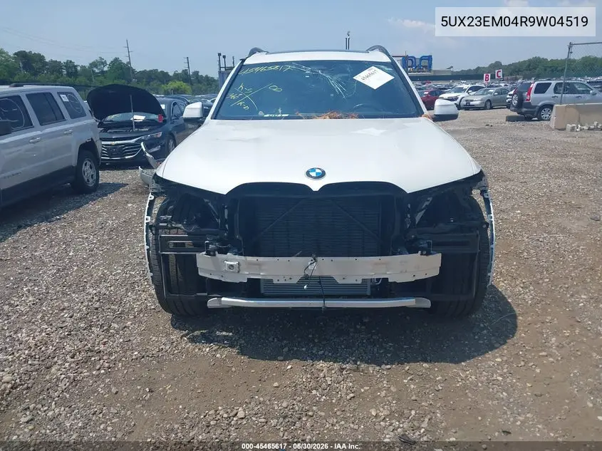 2024 BMW X7 xDrive40I VIN: 5UX23EM04R9W04519 Lot: 45465617