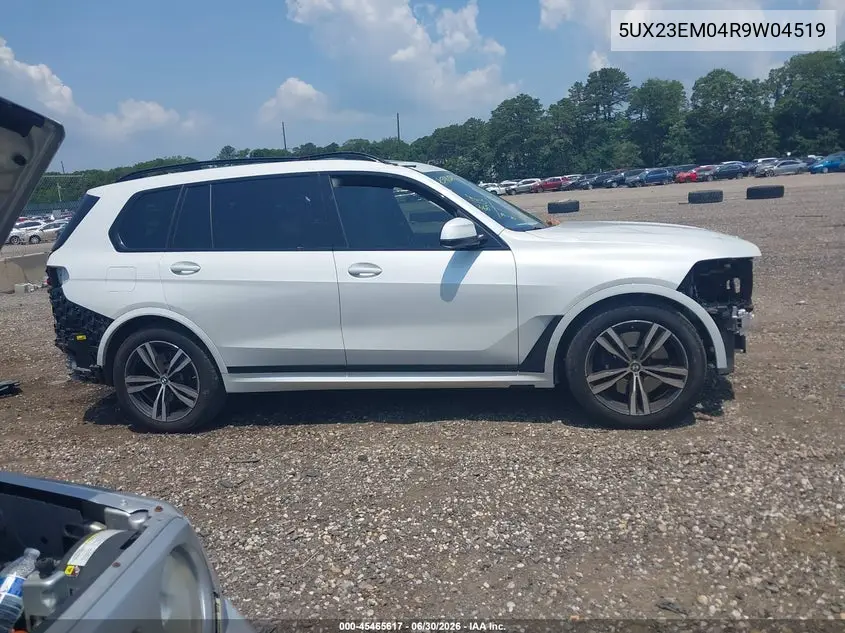 2024 BMW X7 xDrive40I VIN: 5UX23EM04R9W04519 Lot: 45465617