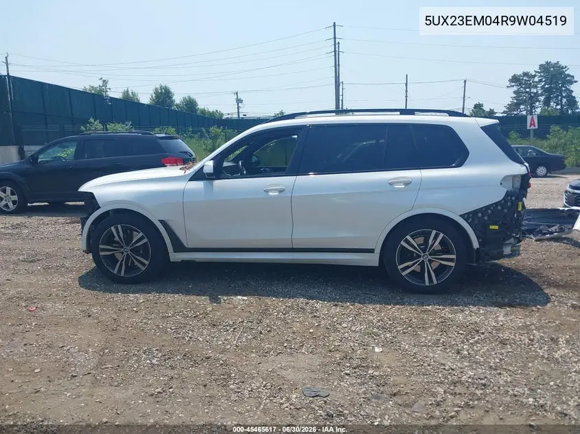 2024 BMW X7 xDrive40I VIN: 5UX23EM04R9W04519 Lot: 45465617