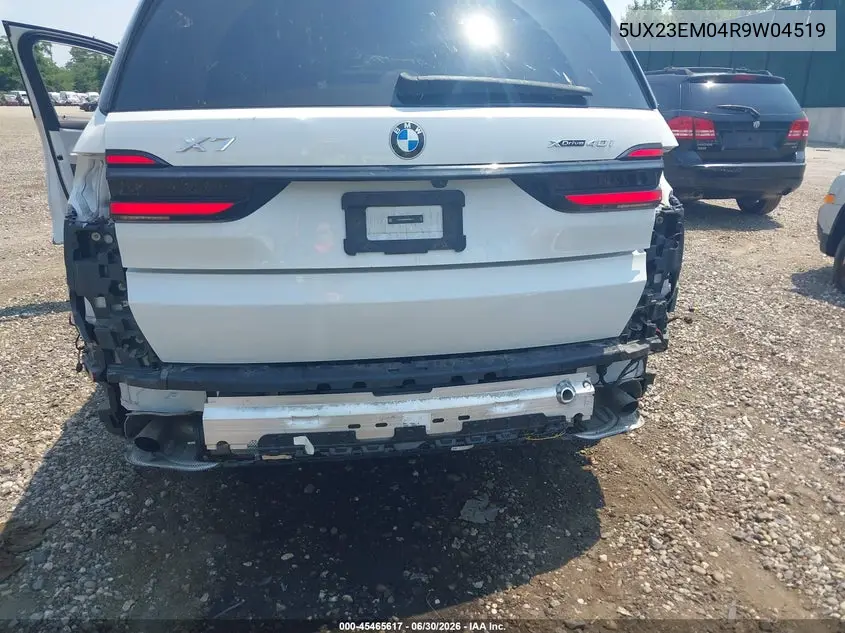 2024 BMW X7 xDrive40I VIN: 5UX23EM04R9W04519 Lot: 45465617