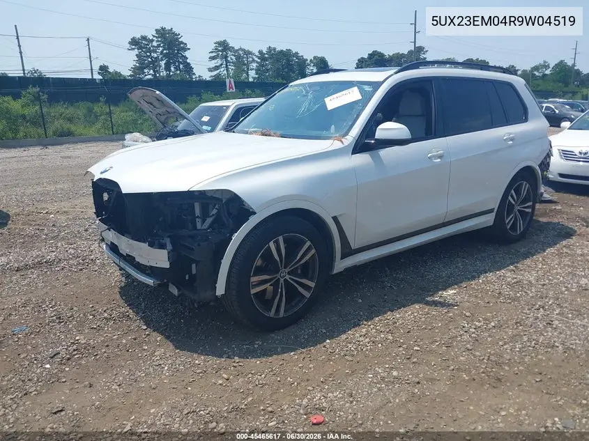 2024 BMW X7 xDrive40I VIN: 5UX23EM04R9W04519 Lot: 45465617