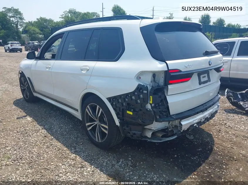 2024 BMW X7 xDrive40I VIN: 5UX23EM04R9W04519 Lot: 45465617