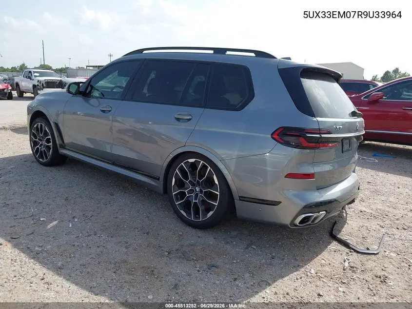 2024 BMW X7 M60I VIN: 5UX33EM07R9U33964 Lot: 45513252