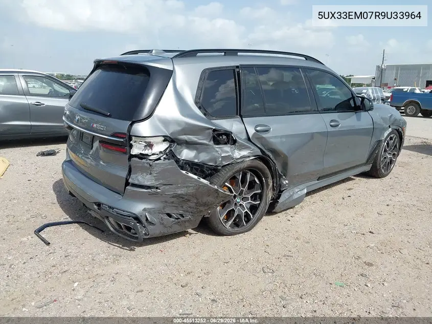 2024 BMW X7 M60I VIN: 5UX33EM07R9U33964 Lot: 45513252