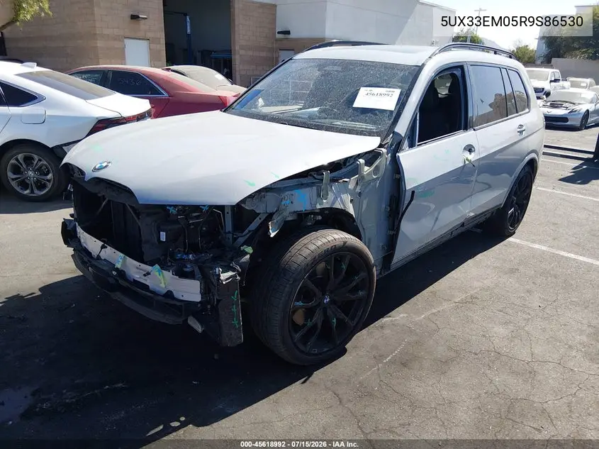 2024 BMW X7 M60I VIN: 5UX33EM05R9S86530 Lot: 45618992