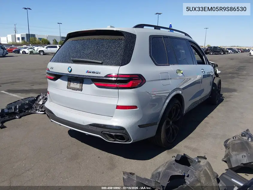 2024 BMW X7 M60I VIN: 5UX33EM05R9S86530 Lot: 45618992