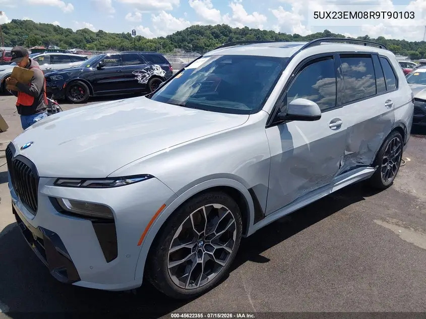 2024 BMW X7 xDrive40I VIN: 5UX23EM08R9T90103 Lot: 45622355