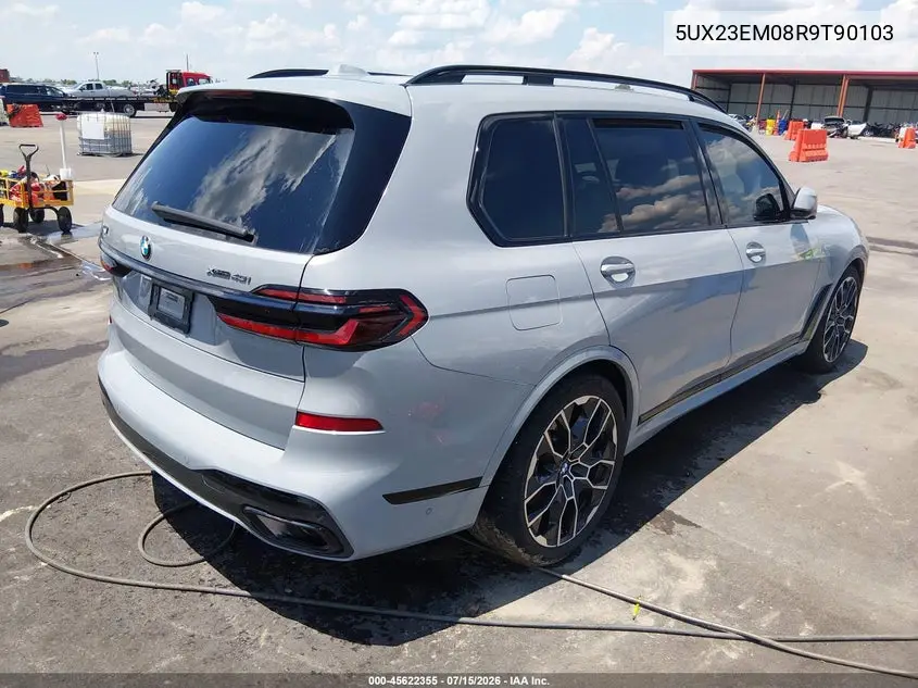2024 BMW X7 xDrive40I VIN: 5UX23EM08R9T90103 Lot: 45622355
