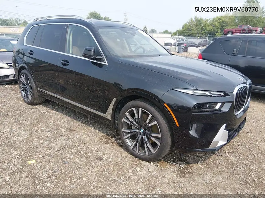 2024 BMW X7 xDrive40I VIN: 5UX23EM0XR9V60770 Lot: 45628733