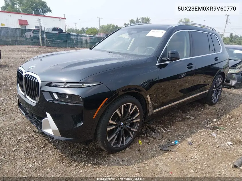 2024 BMW X7 xDrive40I VIN: 5UX23EM0XR9V60770 Lot: 45628733