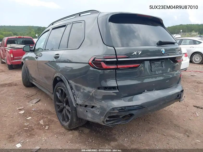 2024 BMW X7 xDrive40I VIN: 5UX23EM04R9U87010 Lot: 45653092
