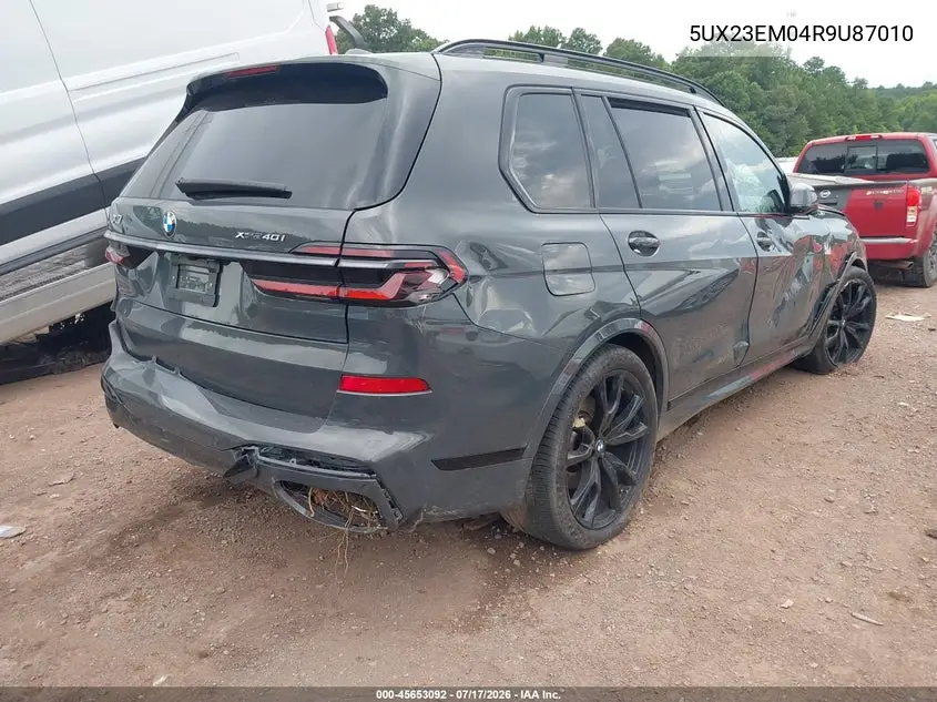 2024 BMW X7 xDrive40I VIN: 5UX23EM04R9U87010 Lot: 45653092