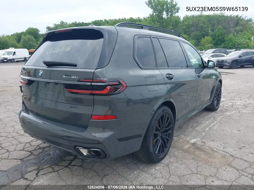 2025 BMW X7 xDrive40I VIN: 5UX23EM05S9W65139 Lot: 12624806