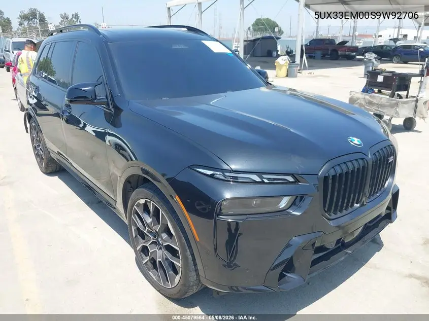 2025 BMW X7 M60I VIN: 5UX33EM00S9W92706 Lot: 45079564