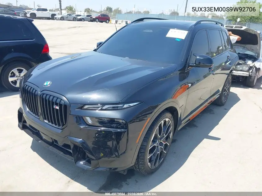 2025 BMW X7 M60I VIN: 5UX33EM00S9W92706 Lot: 45079564