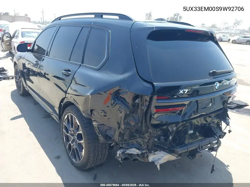 2025 BMW X7 M60I VIN: 5UX33EM00S9W92706 Lot: 45079564
