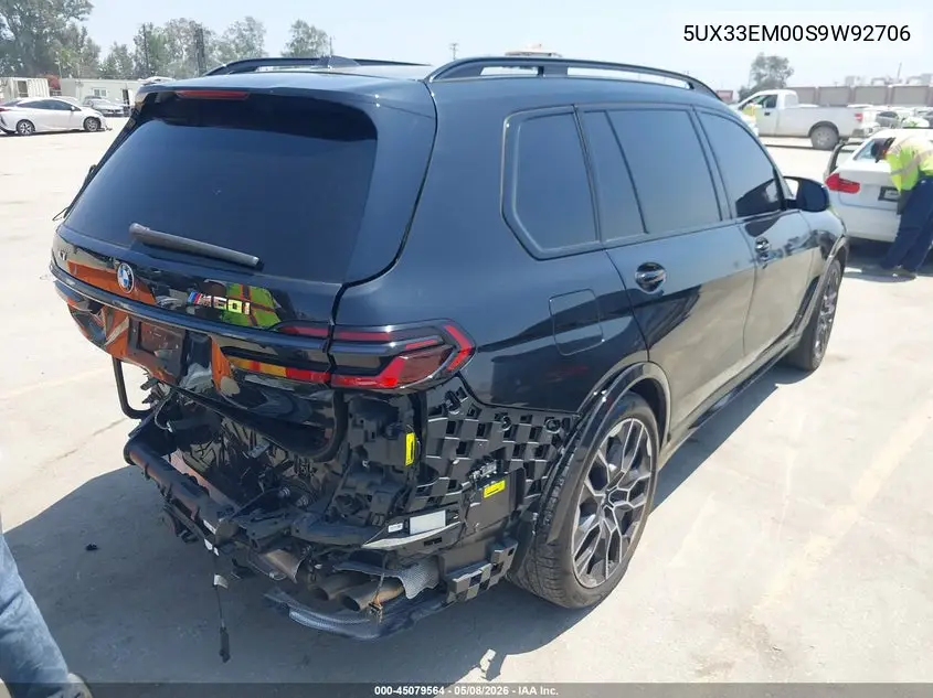2025 BMW X7 M60I VIN: 5UX33EM00S9W92706 Lot: 45079564