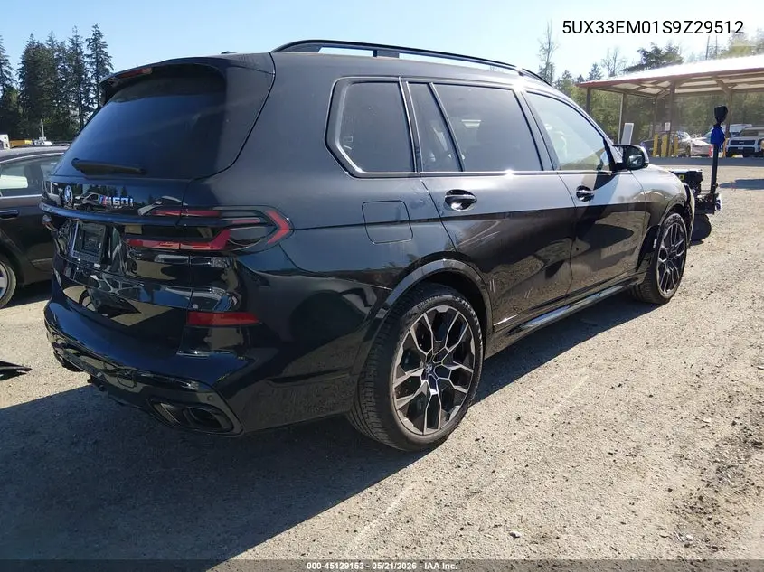 2025 BMW X7 M60I VIN: 5UX33EM01S9Z29512 Lot: 45129153
