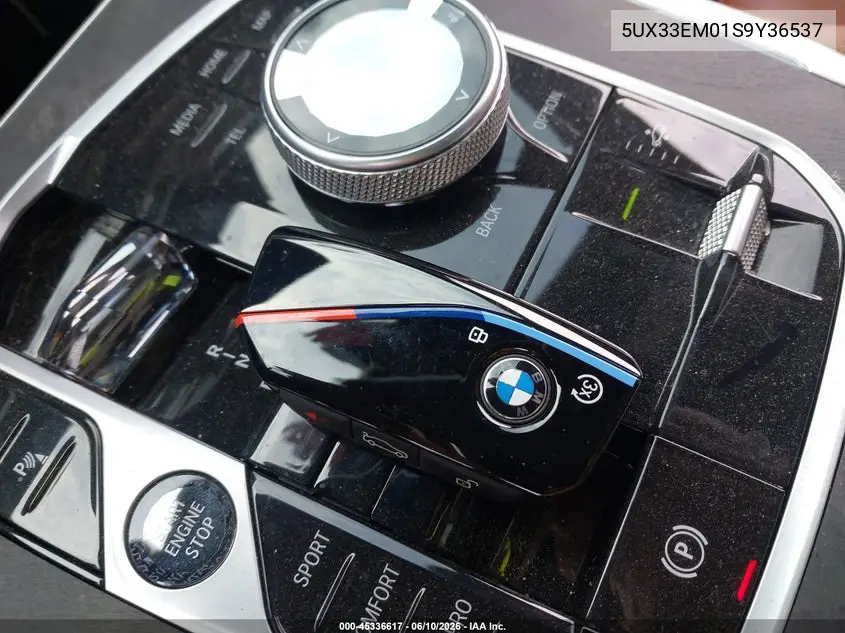 2025 BMW X7 M60I VIN: 5UX33EM01S9Y36537 Lot: 45336617