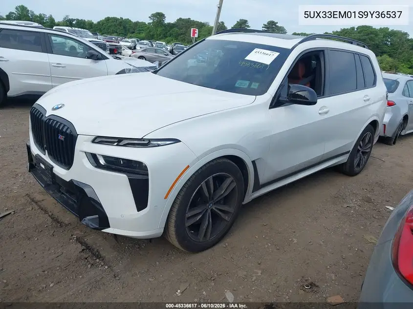 2025 BMW X7 M60I VIN: 5UX33EM01S9Y36537 Lot: 45336617