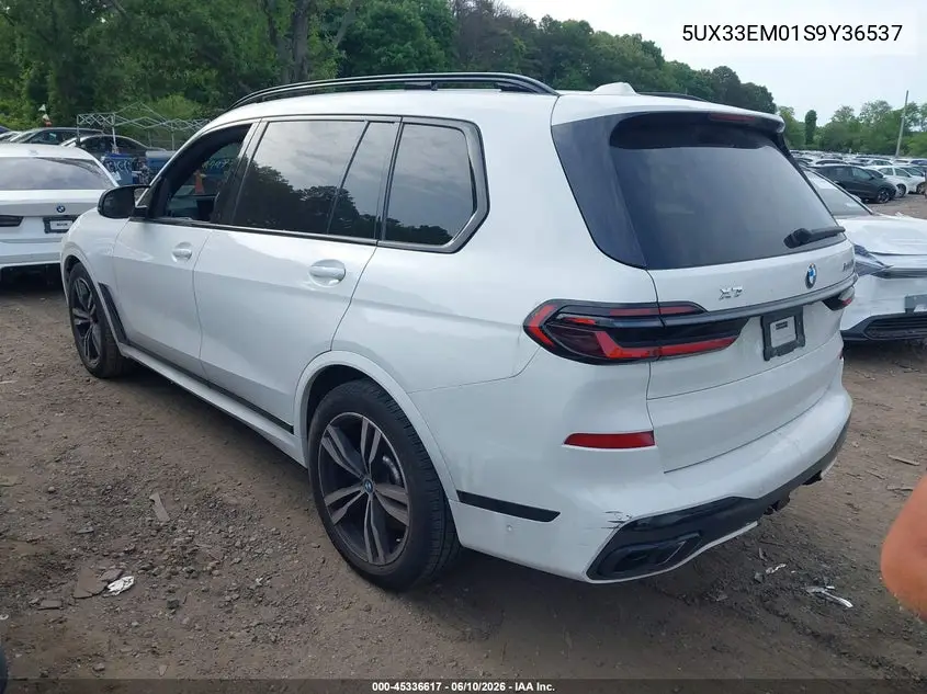 2025 BMW X7 M60I VIN: 5UX33EM01S9Y36537 Lot: 45336617