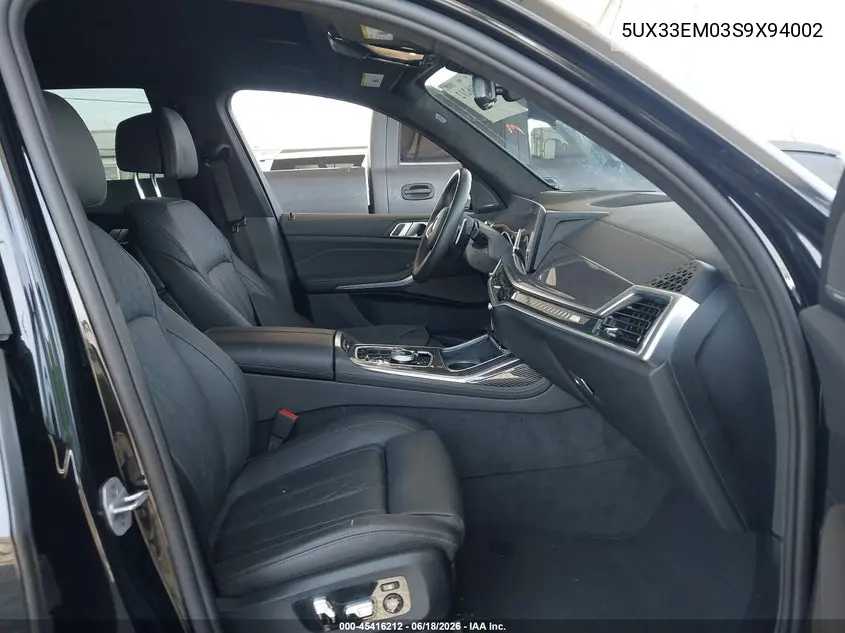 2025 BMW X7 M60I VIN: 5UX33EM03S9X94002 Lot: 45416212