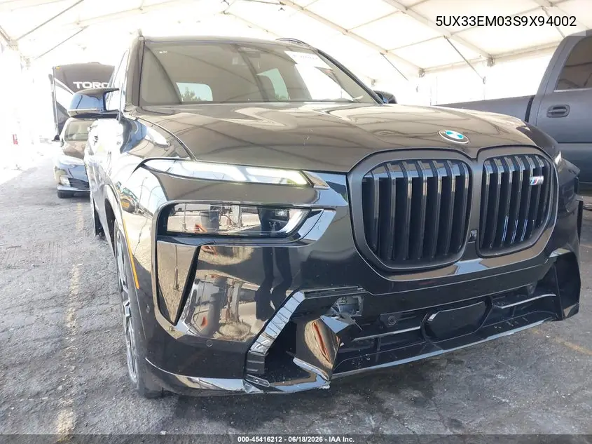 2025 BMW X7 M60I VIN: 5UX33EM03S9X94002 Lot: 45416212