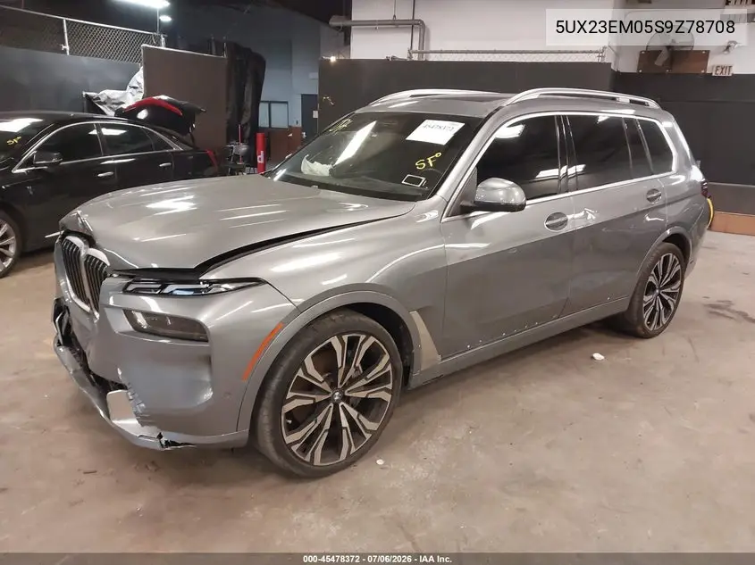 2025 BMW X7 xDrive40I VIN: 5UX23EM05S9Z78708 Lot: 45478372