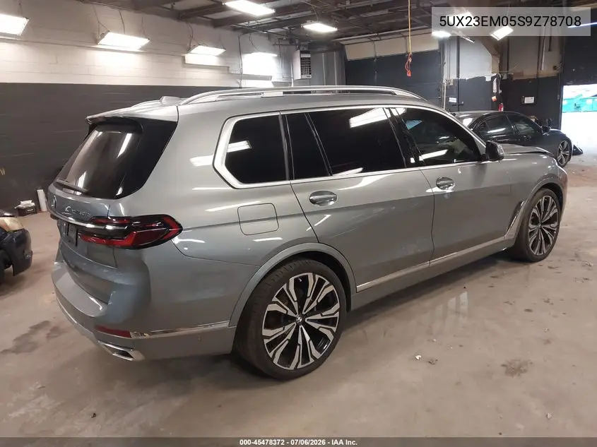2025 BMW X7 xDrive40I VIN: 5UX23EM05S9Z78708 Lot: 45478372