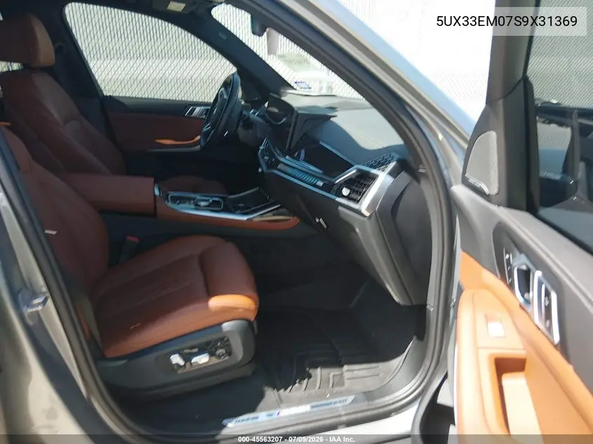 2025 BMW X7 M60I VIN: 5UX33EM07S9X31369 Lot: 45563207