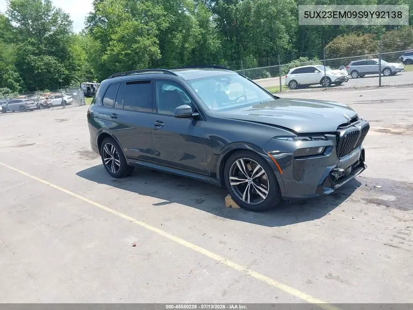 2025 BMW X7 xDrive40I VIN: 5UX23EM09S9Y92138 Lot: 45580228