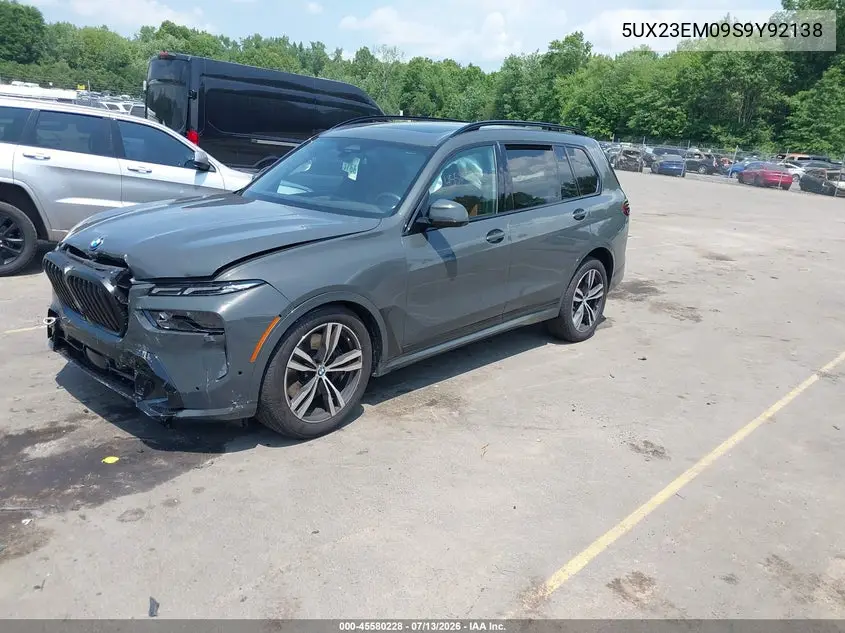 2025 BMW X7 xDrive40I VIN: 5UX23EM09S9Y92138 Lot: 45580228