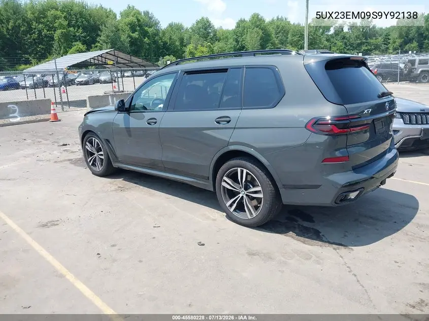 2025 BMW X7 xDrive40I VIN: 5UX23EM09S9Y92138 Lot: 45580228
