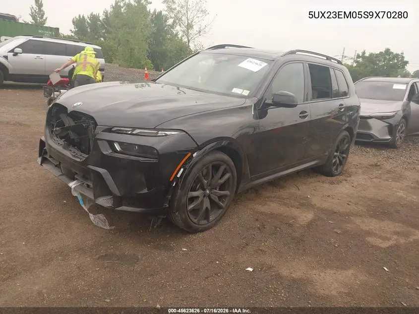 2025 BMW X7 xDrive40I VIN: 5UX23EM05S9X70280 Lot: 45623626