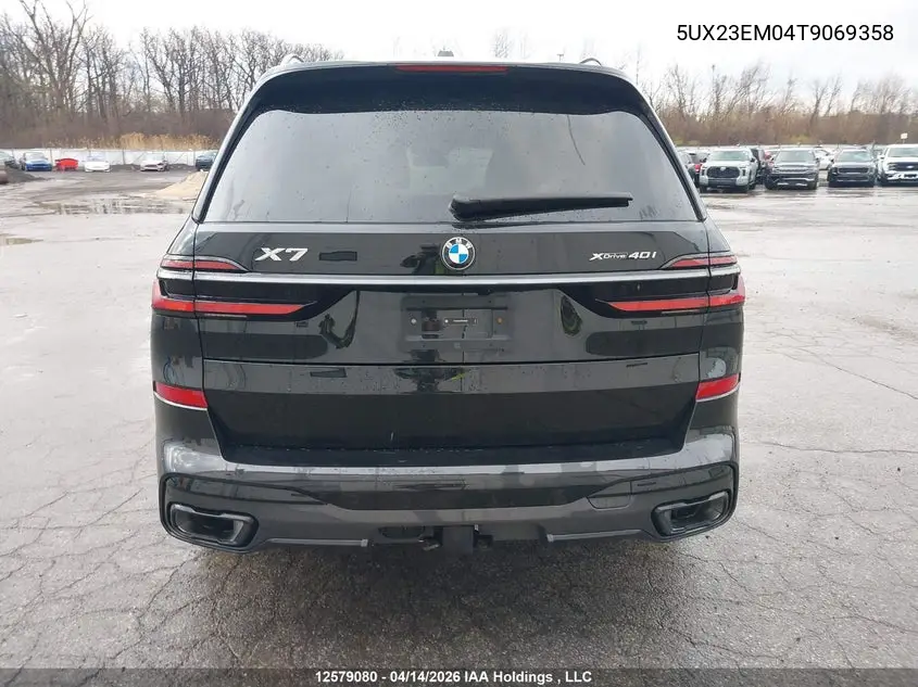 2026 BMW X7 xDrive40I VIN: 5UX23EM04T9069358 Lot: 12579080