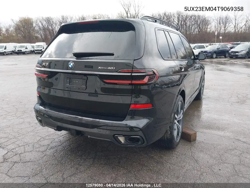 2026 BMW X7 xDrive40I VIN: 5UX23EM04T9069358 Lot: 12579080