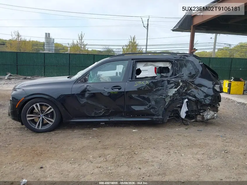 2026 BMW X7 xDrive40I VIN: 5UX23EM02T9106181 Lot: 45016005