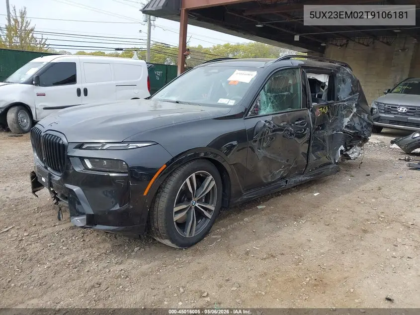 2026 BMW X7 xDrive40I VIN: 5UX23EM02T9106181 Lot: 45016005