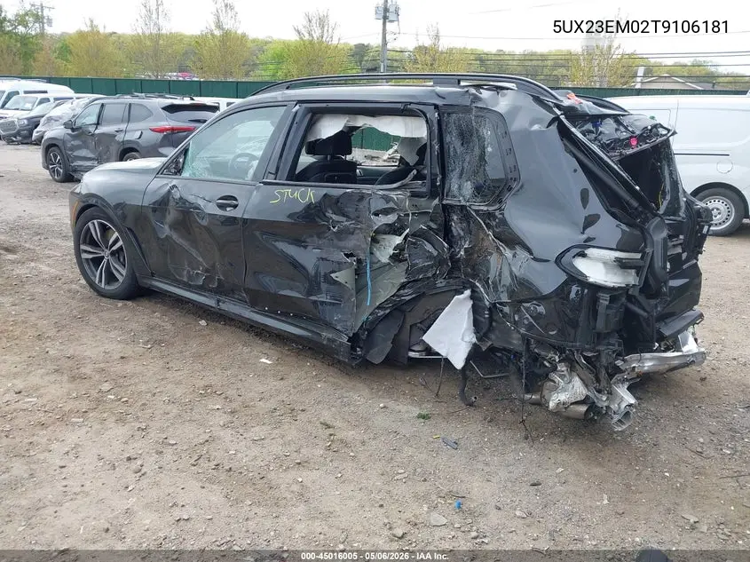 2026 BMW X7 xDrive40I VIN: 5UX23EM02T9106181 Lot: 45016005