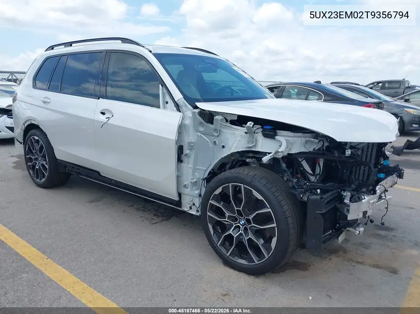 2026 BMW X7 xDrive40I VIN: 5UX23EM02T9356794 Lot: 45167466