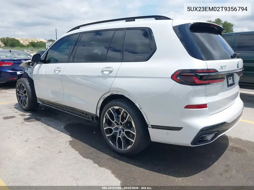 2026 BMW X7 xDrive40I VIN: 5UX23EM02T9356794 Lot: 45167466